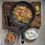 Blackmoor Classic 28cm Non-Stick Induction Wok Black Marble Effect view 2