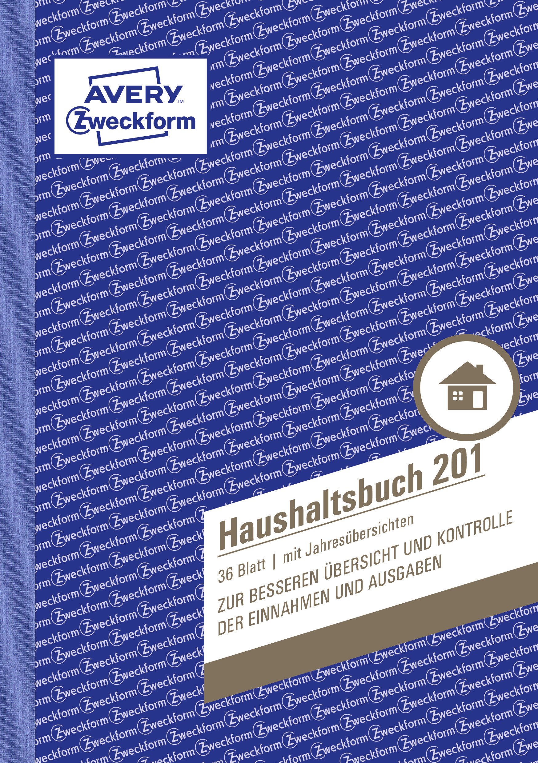 Avery Zweckform Budget Book Printed on Both Sides with Annual Overview A5 36 Pages (German Text)