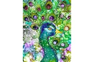 DIAMOND ART CLUB MR. Peacock Animal Diamond Painting Kit, 13" x 17" (32.8 x 42.6 cm)