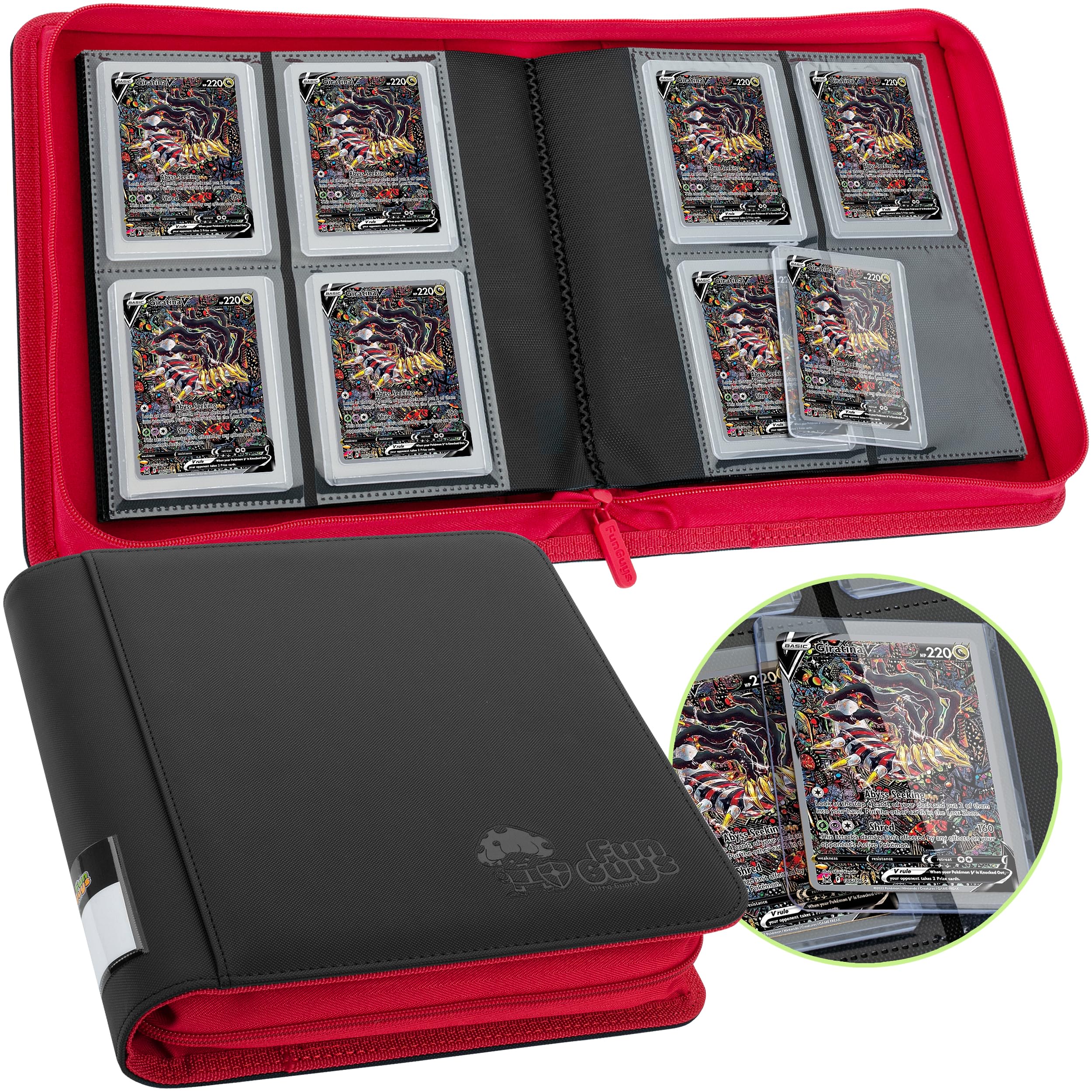 Photo 1 of FunGuys Toploader Binder, Trading Card Binder Storage,128 4 Pocket Top Loader Pokemon Binder, Card Collection for Yugioh, MTG, TCG, Card Folders for Trading Cards