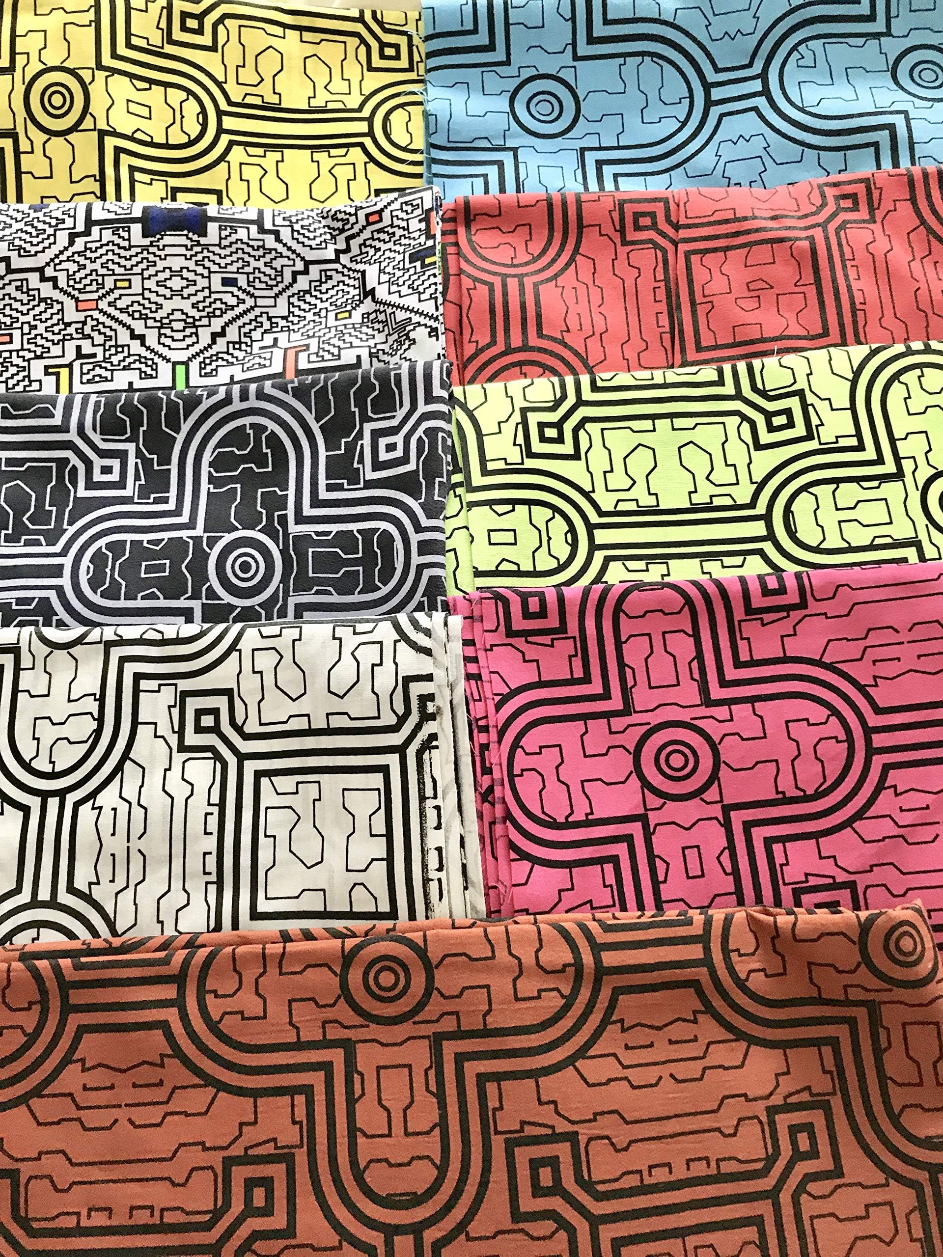 Peruvian Amazonian Clothes, Peruvian Textiles, Shipibo Fabric, Ethnic Indigenous Fabric, 60"x35"