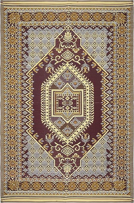 Blue Light Green Rv Camping Mat Reversible Mats 116093 Outdoor Patio 6 Feet X 9 Feet Doormats