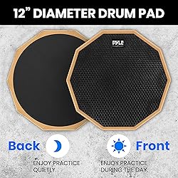 Pyle 12” Practice Pad Set with Snare Stand-Double