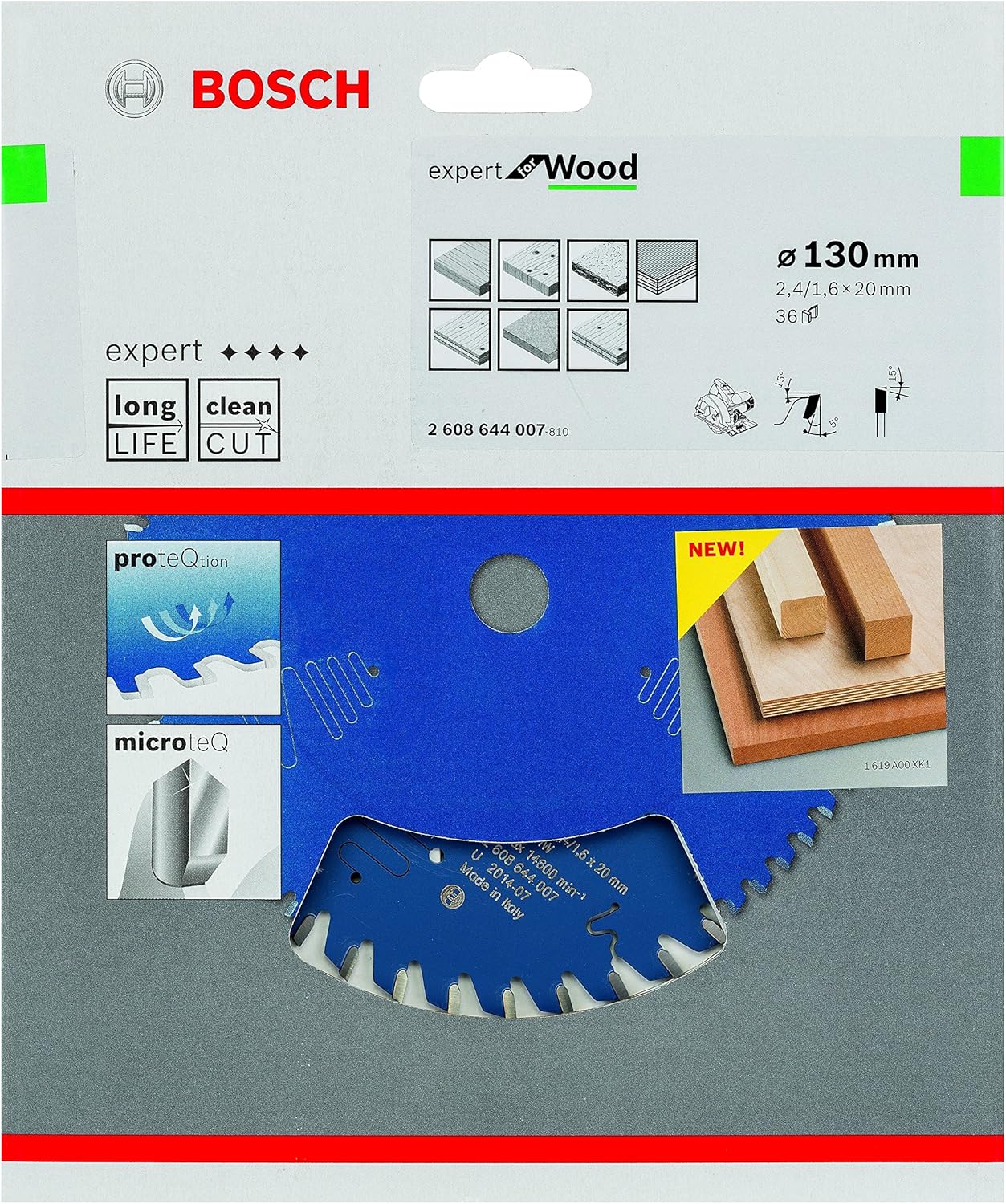 Bosch 1x EXPERT Wood Corded Circular Saw Blade for Handheld Circular Saw (for Softwood Hardwood, diameter mm - Image 3