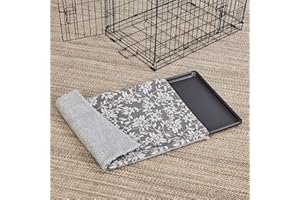 Midwest Homes for Pets Quiet Time Reversible Crate Pan Cover 42' Gray Floral/Fleece