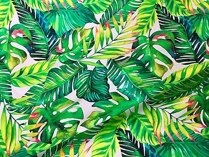 Amazon Com Banana Leaves Tropical Palm Leaf Print Cotton Fabric