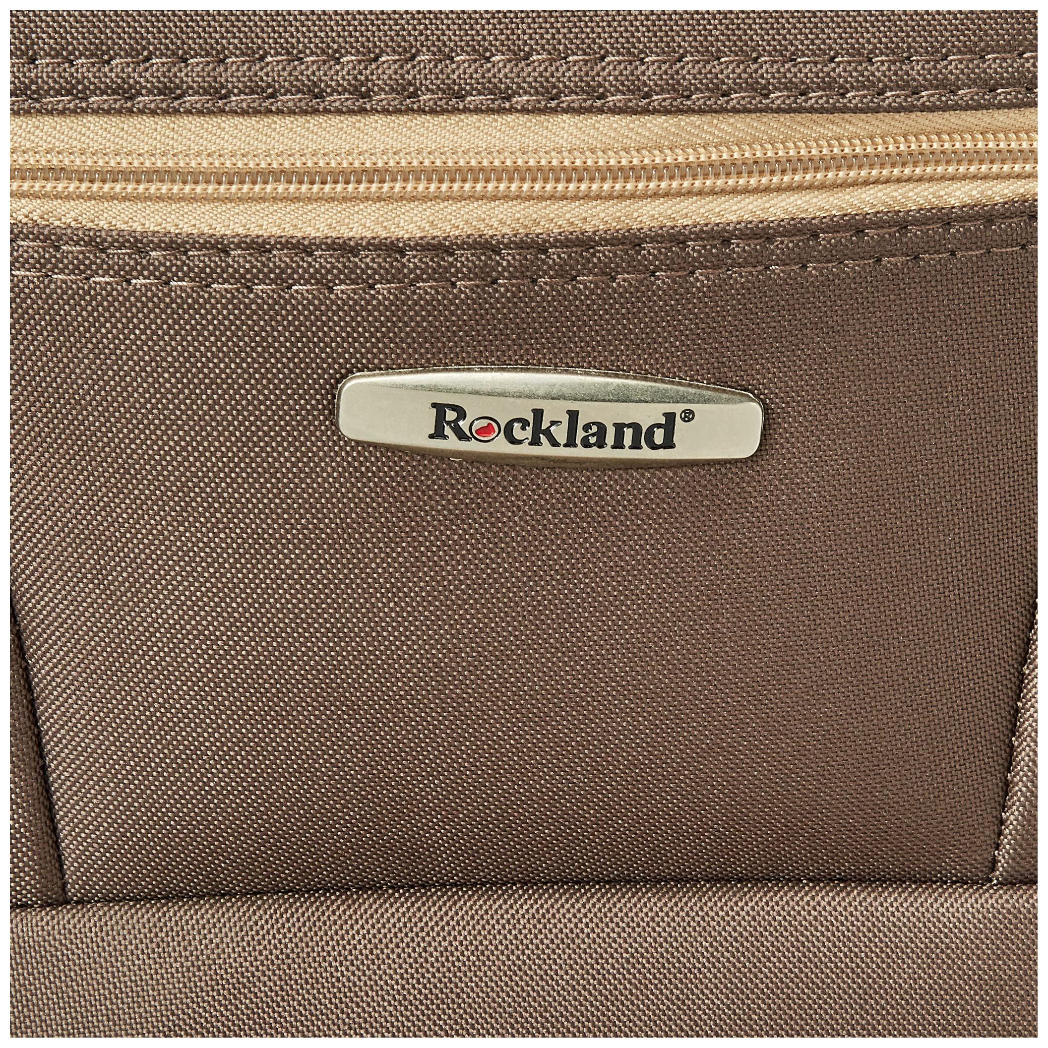 Rockland Fashion Softside Upright Luggage Set,'Expandable,Lightweight,Telescopic Handle,Wheel, Brown, 2-Piece (14/19)