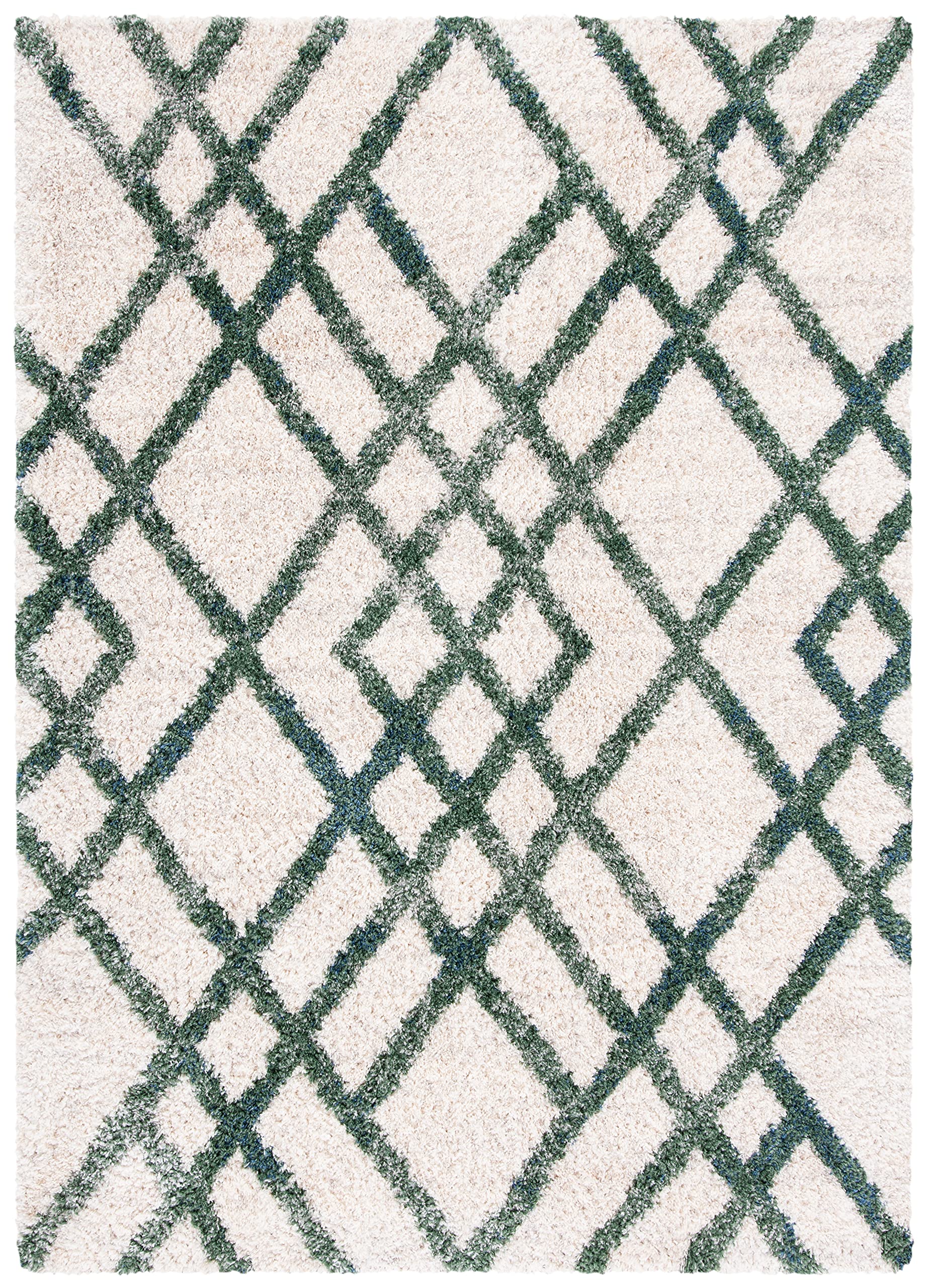 Safavieh Berber Shag Collection Shaggy Rug for Living Room Dining Room Bedroom Short Pile Ivory 24 x 36 Inch