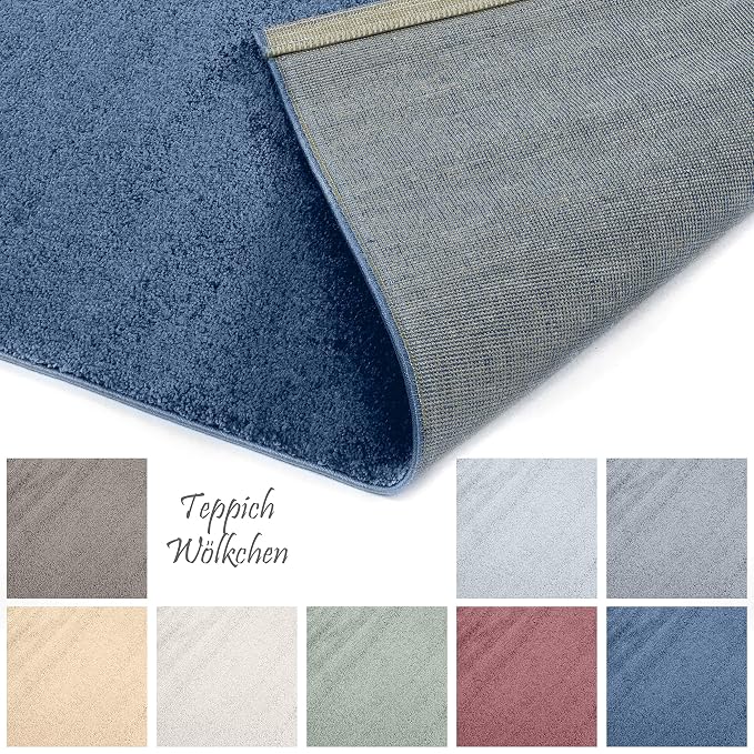 Dun épais Langflor Salon Shaggy Tapis à Carreaux Rouge