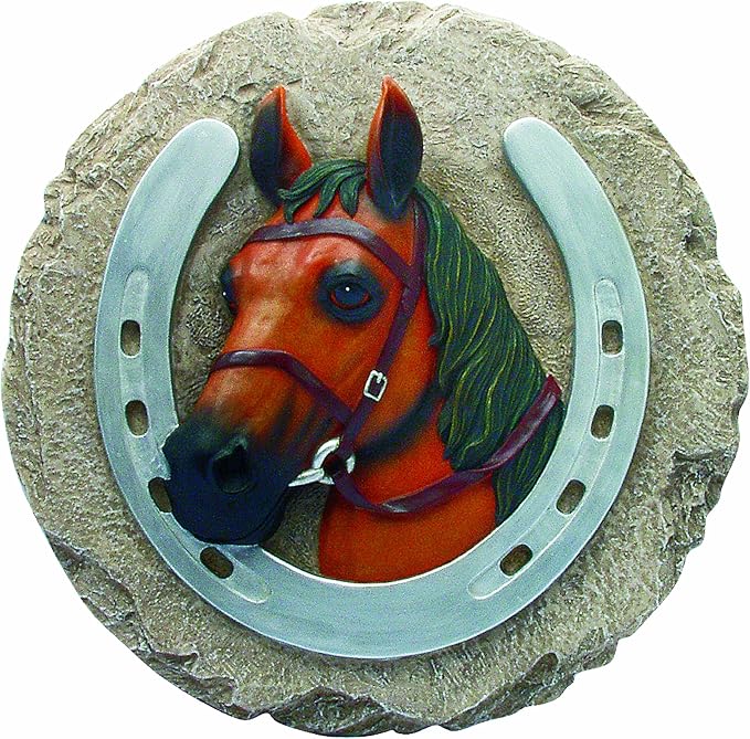 Spoontiques Horse/Horseshoe Stepping Stone Outdoor
