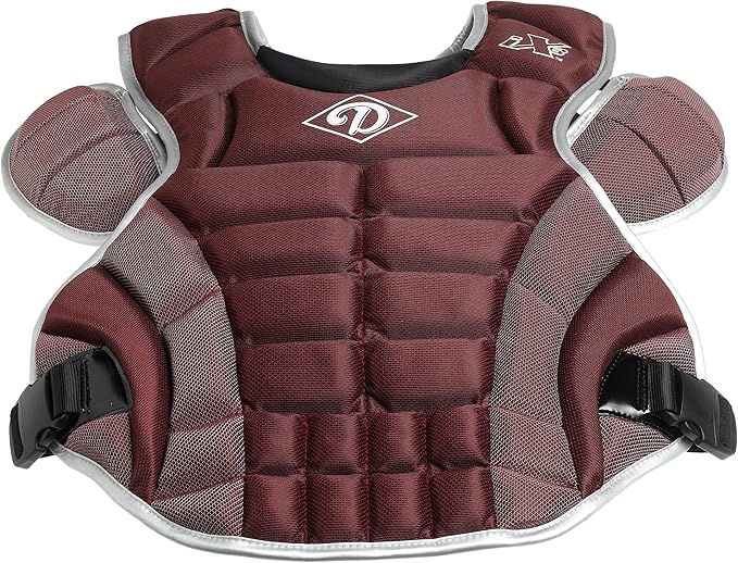 Diamond iX3 Deluxe Chest Protector (Maroon, 17.5Inch) Catchers Baseball Chest