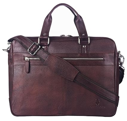 WildHorn Genuine Leather Brown Laptop Messenger Bag