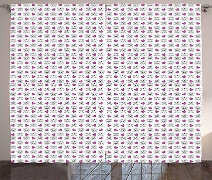 Amazon Com Ambesonne Teen Curtains Funky And Girlish Youth