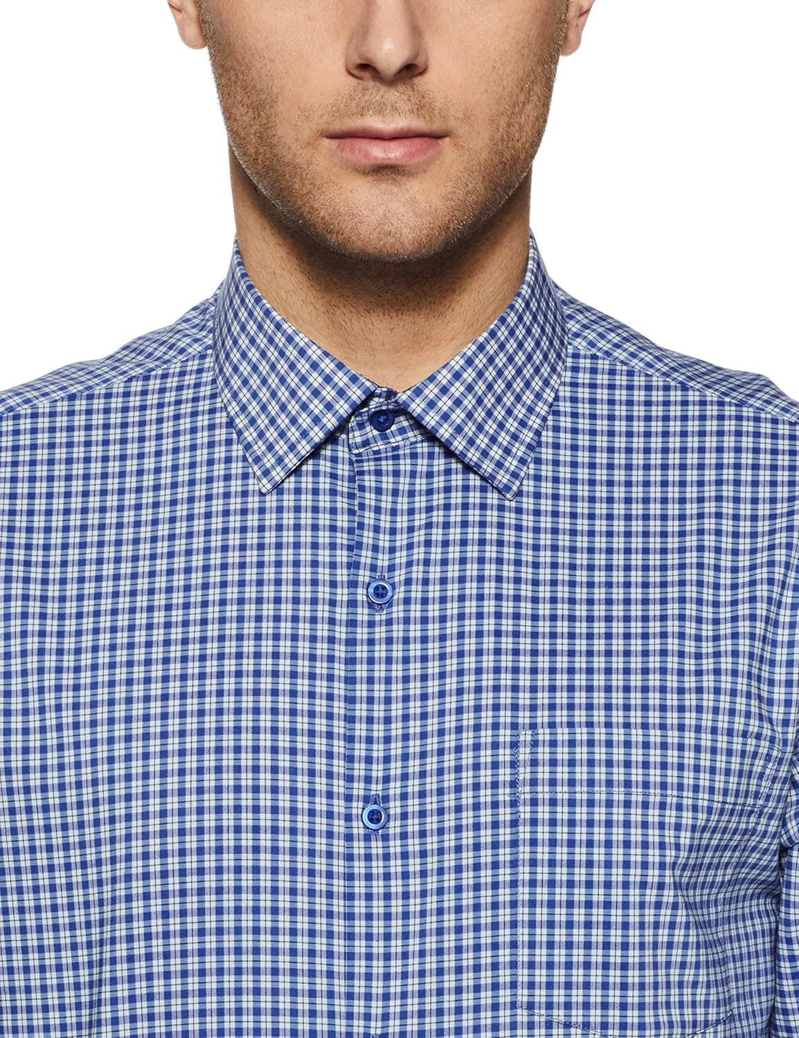 diverse men's checkered regular fit formal shirt