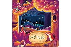 Discovering the Hidden World of Nature at Night (Happy Fox Books) Board Book for Kids Ages 3-6 to Learn About Nocturnal Forest Animals - Unique Pages, Fun Facts, and Vocabulary Words (Peek Inside)
