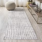 JONATHAN Y Skoura Modern Bold Stripe Beige/Dark Gray Runner Rug, 2x8, Bohemian, Casual, Easy-Cleaning for Living Room, Bedroo