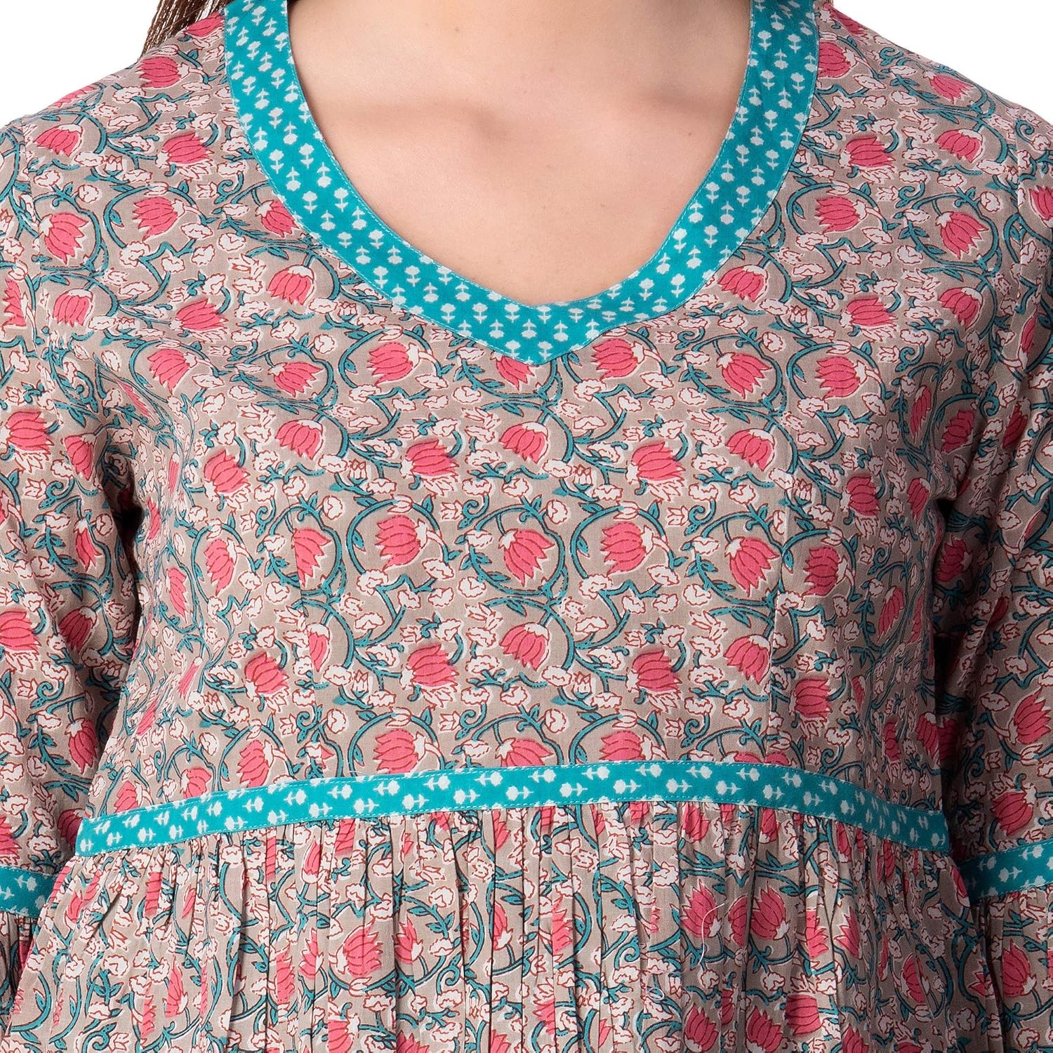 khushal k women's cotton top with palazzo set