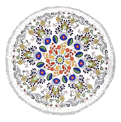 Amazoncom Peach Couture Roundie Beach Towel Yoga Mats