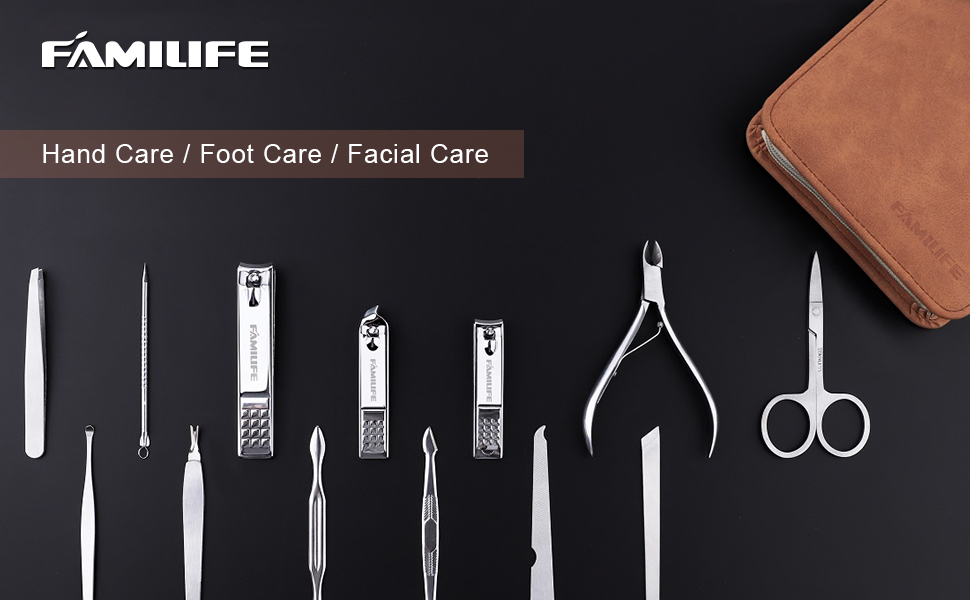 6 FAMILIFE+Manicure+Pedicure+Professional+Stainless