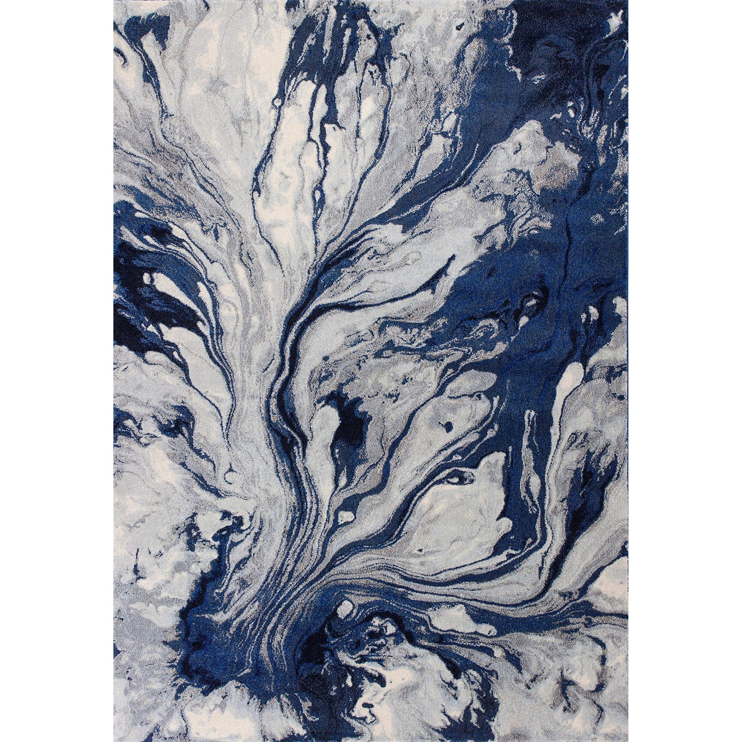 Photo 1 of KAS Rugs Illusions 6201 Blue Watercolors Rug in Blue, 9'10" x 13'2", ILL6201910X132