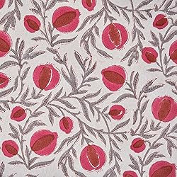 Ridhi -Sangria Red Cotton Tablecloth, Handblock