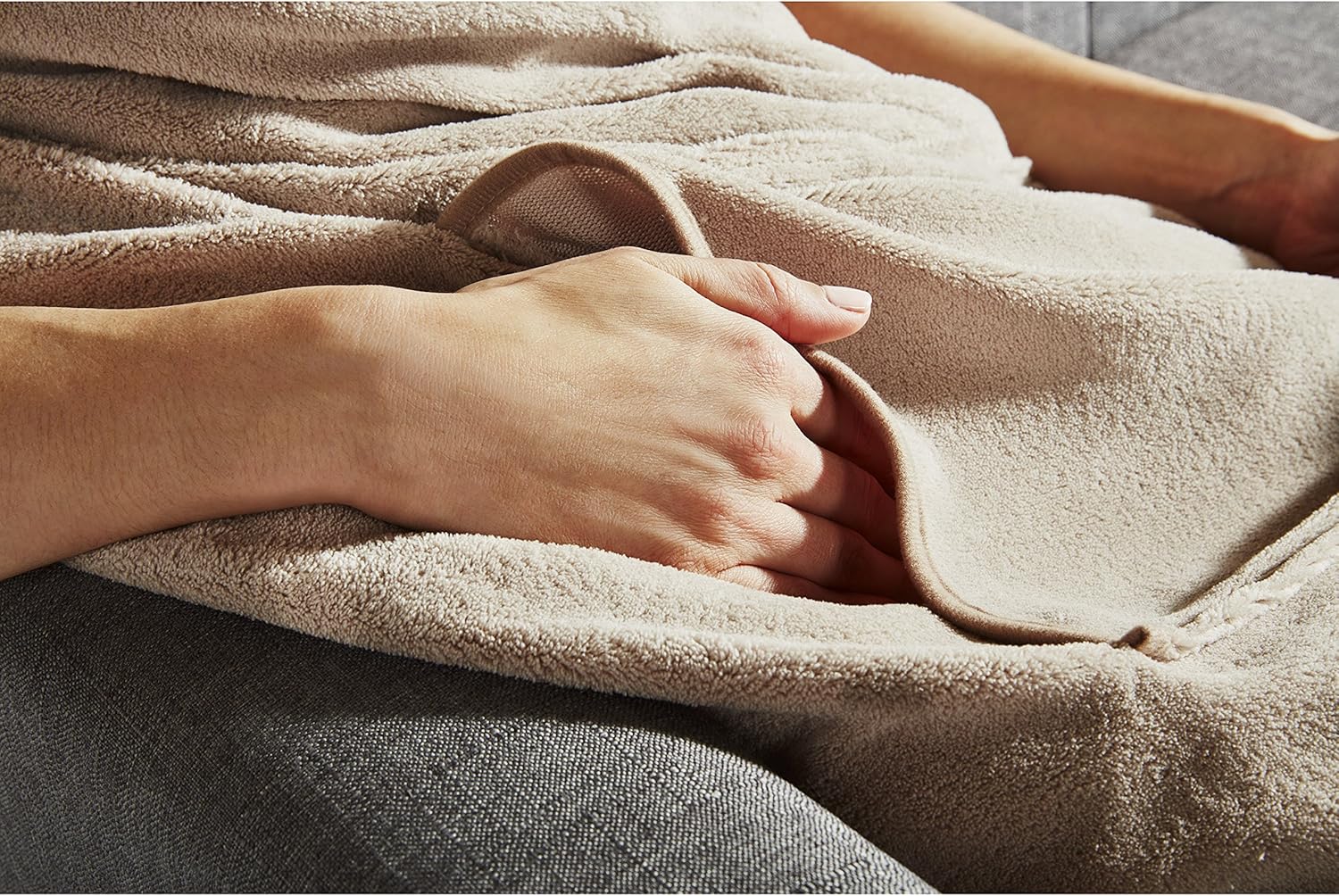 Sunbeam Microplush Comfy Toes Electric Heated Throw Blanket Foot Pocket Folk Foilage Brushed Nickel Washable Auto Shut Off 3 Heat Settings Blankets Throws Kolenik Electric Blankets