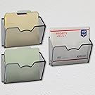 3 Pack - SimpleHouseware Wall Mount Single Pocket File Organizer Holder, Black