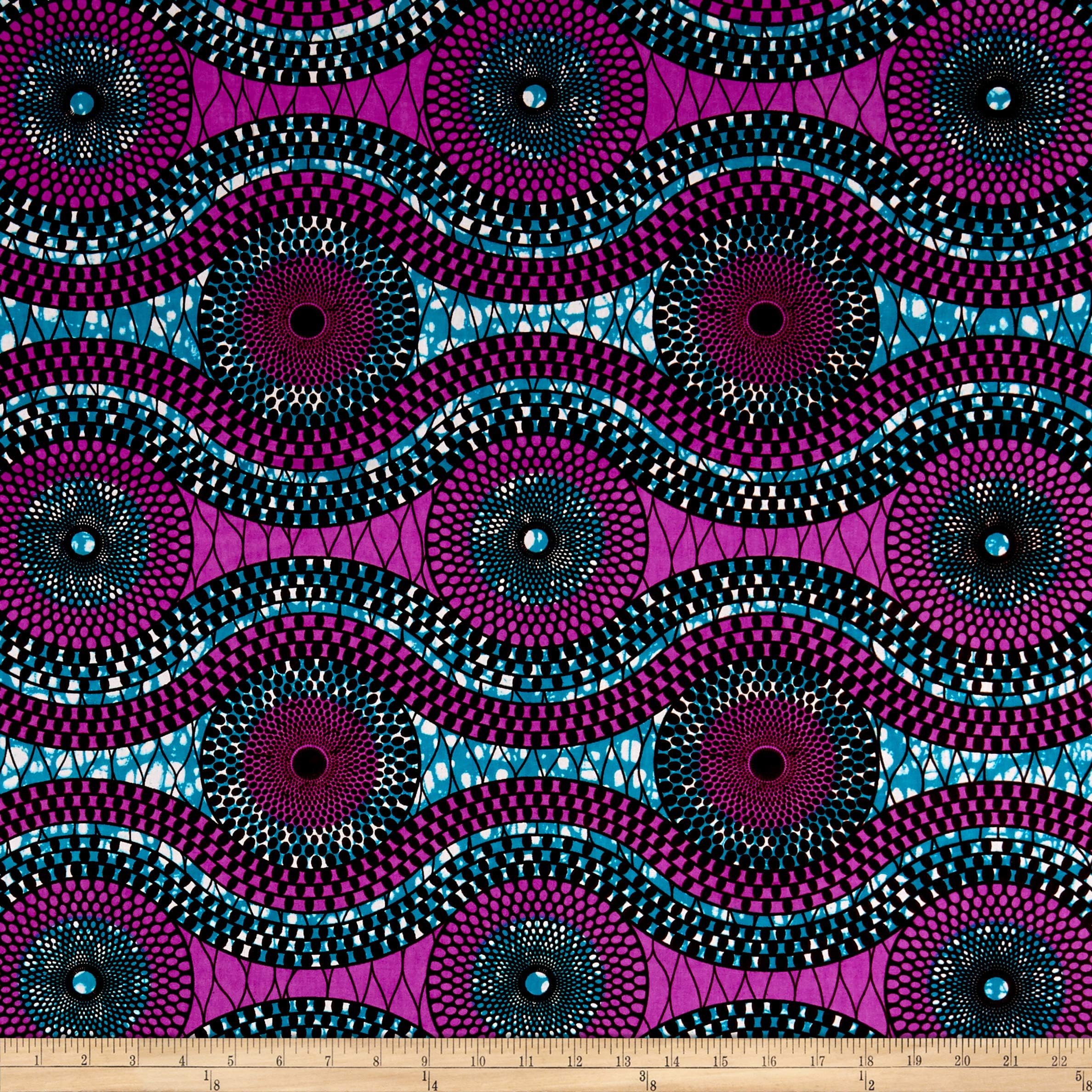 Sonna USA Supreme African Wax Print 6 Yard Purple