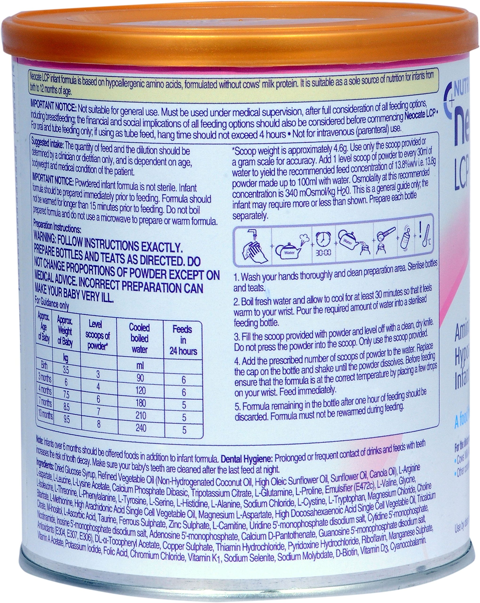 Neocate LCP Infant Formula Powder 400 g Buy Online in Portugal at