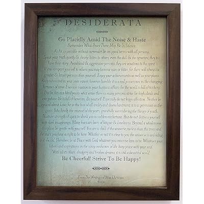 10x12 Framed Photo Print Motivational Desiderata Poem by Max Ehrmann