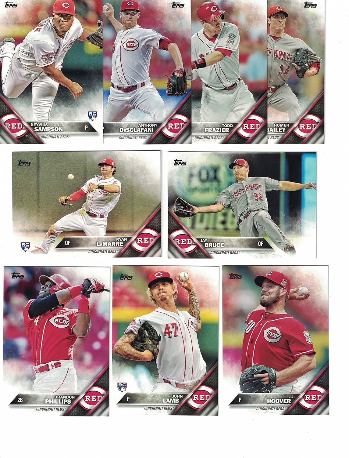 Cincinnati Reds / Complete 2016 Topps Series 1 & 2 Baseball Team Set