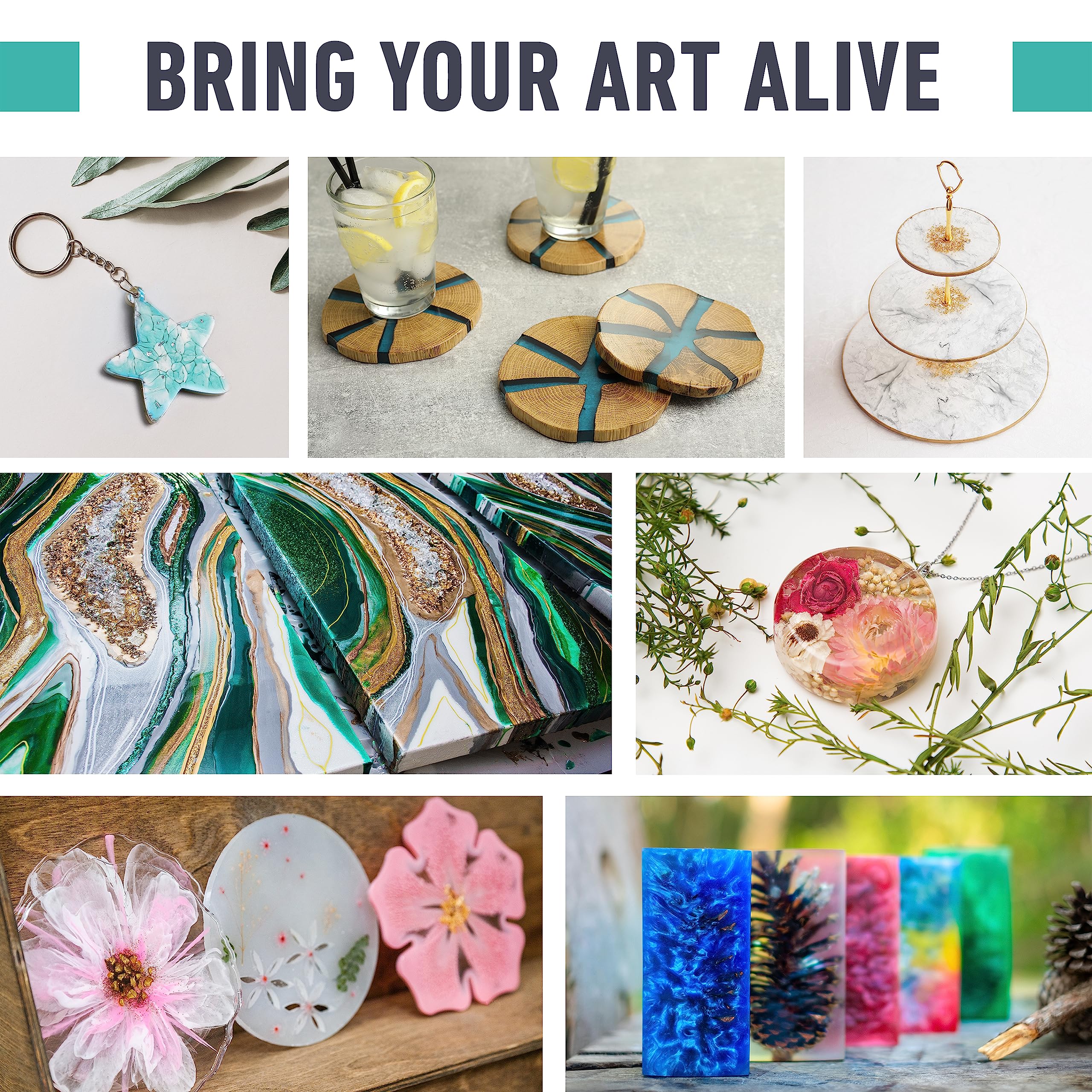 Epoxy Resin 2 Gallon Kit, High-Performance Table Top Epoxy Resin, Self-Leveling, Minimal Bubbles, Clear, Glossy, UV Resistant, Perfect for Table Tops, Crafts. DIY & Pro Number 1 Choice