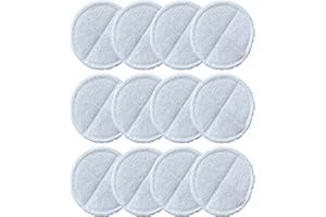 sky-w Soft Touch Mop Pads Replacement for Bissell Spinwave 2039A, 2124, 2039, 20391 Powered Hard Floor Mop (White, Pack of 12