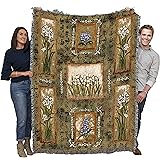 Pure Country Weavers Garden Maze Blanket - Garden Floral Gift Tapestry Throw Woven from Cotton - Made in The USA (72x54)