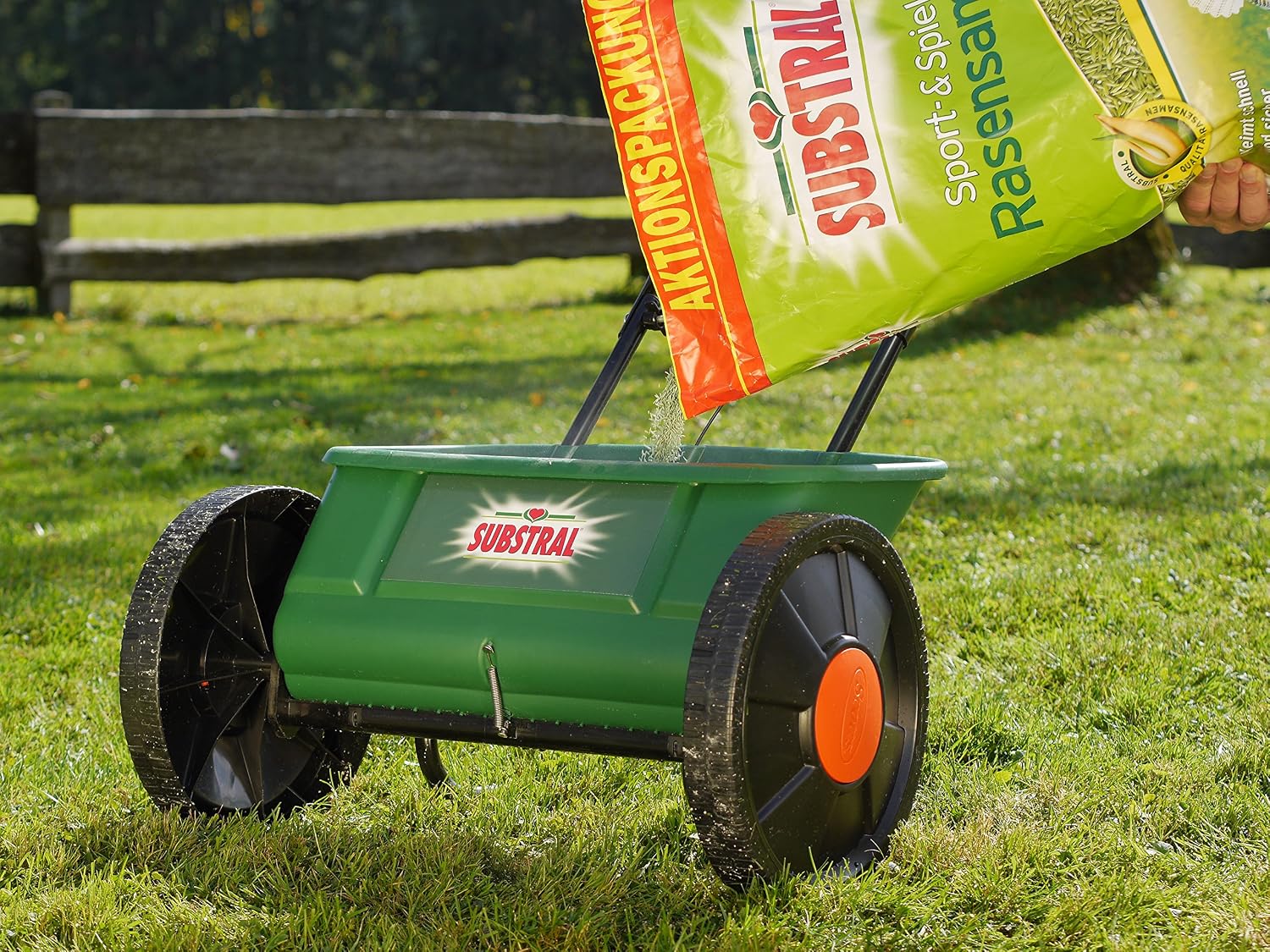 Substral EvenGreen Box Spreader with Large Wheels for Applying Fertiliser Seeds, Limescale and Sand, Pack of 1 - Image 4