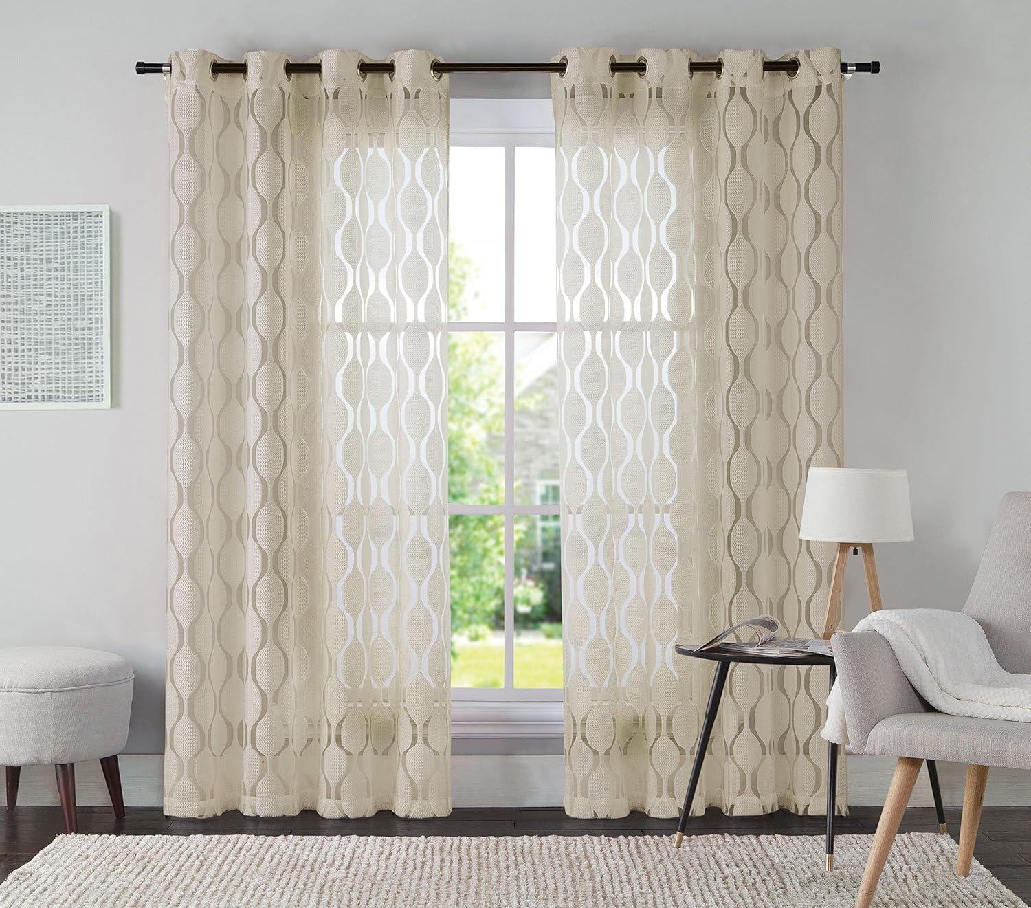 Amazon Com Victoria Classics One 1 Jacquard Grommet Window