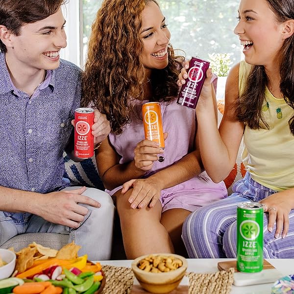 IZZE SPARKLING JUICE, POMEGRANATE, 8.4 OZ CAN