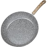 Utopia Kitchen 11 Inch Nonstick Frying Pan - Aluminum Alloy - Induction Bottom - Riveted Handle - Stone Grey