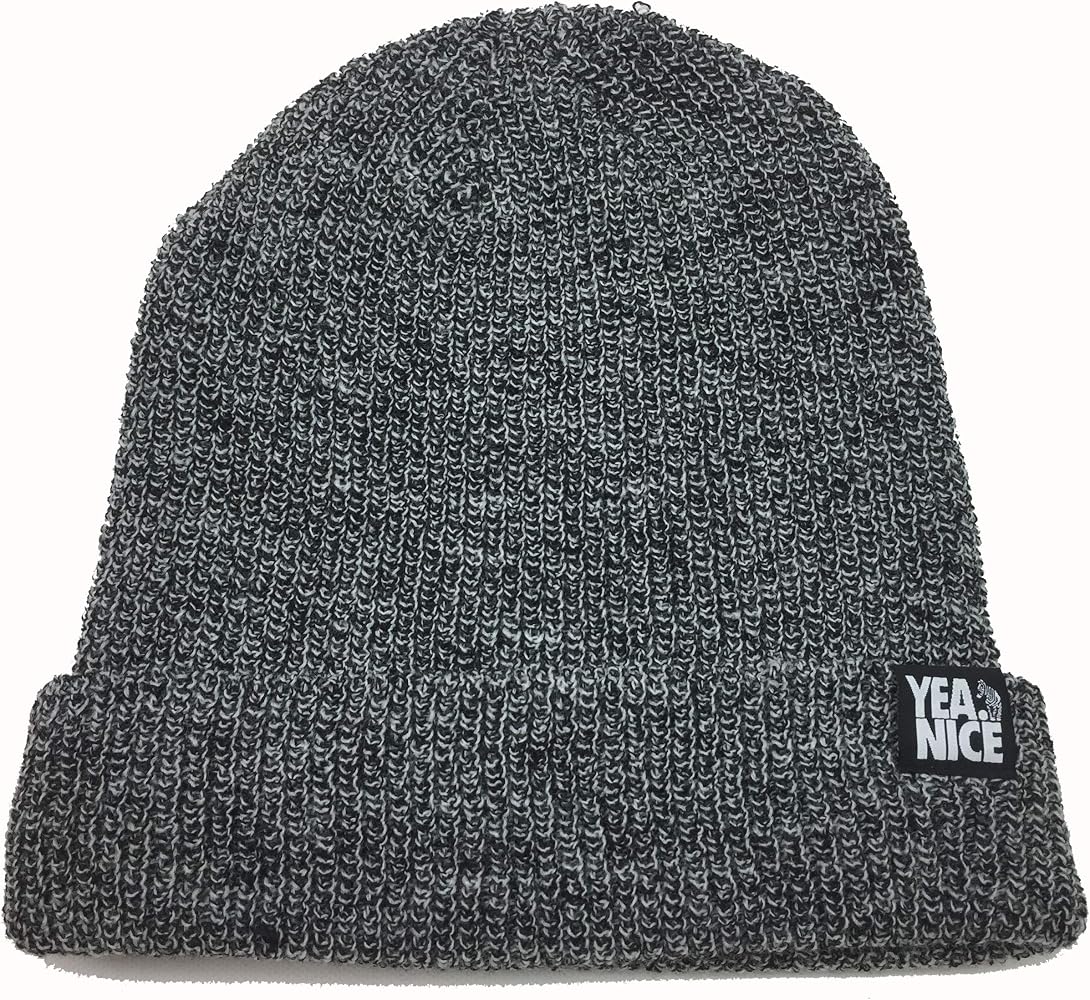 Yea.Nice The Folded Beanie Heather Gray 