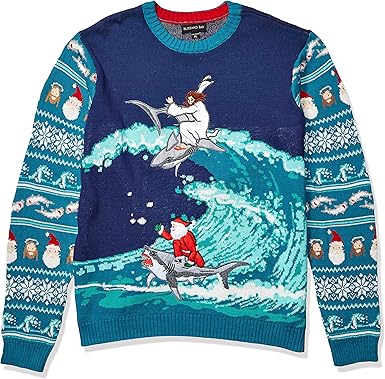 surfing santa sweater