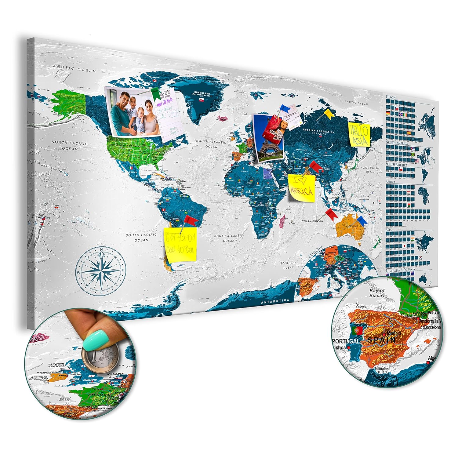 Murando Scratch Off World Map 100x50 Cm Blue Wall Poster Maps For Scratching Travel Design K A