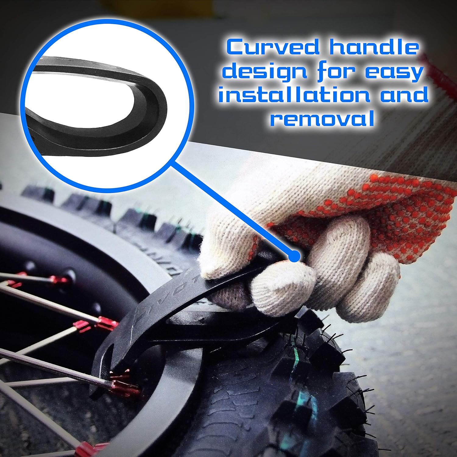 PIVOTRAX Dirt Bike Off-Road Motorcycle Tire Change Install Tool | Black | for Yamaha Honda Kawasaki Suzuki KTM |: Automotive
