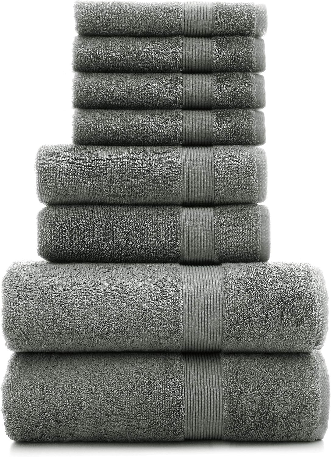 Premium Turkish Cotton Wide Lined Border Eco-Friendly and Long Stable Washcloth (Plum, Set of 12): Home & Kitchen