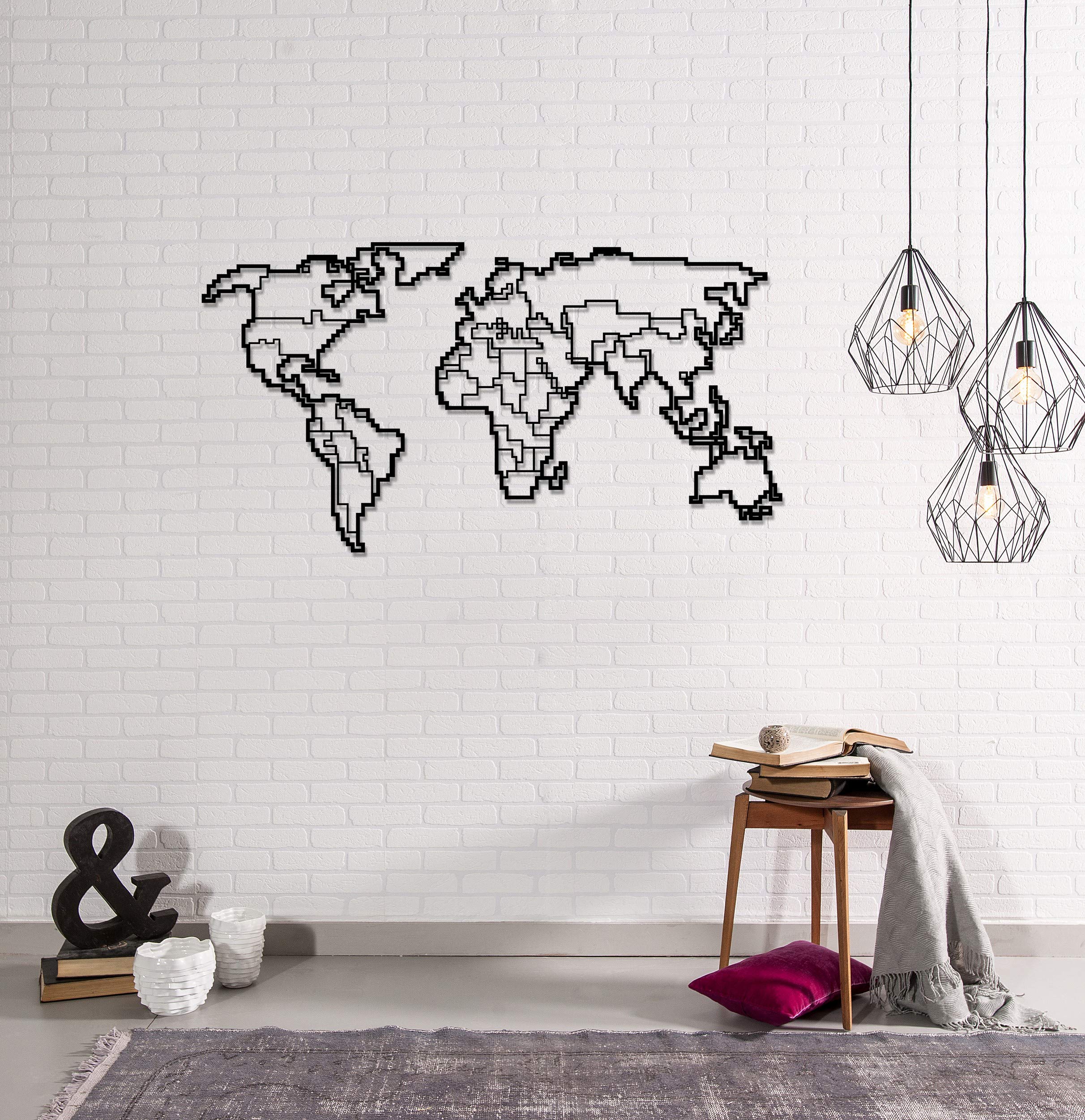 Homemania Wall Decoration 100 x 0.15 x 53 cm Black