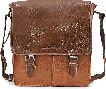 URBAN FOREST Leather Brown Unisex Messenger Bag