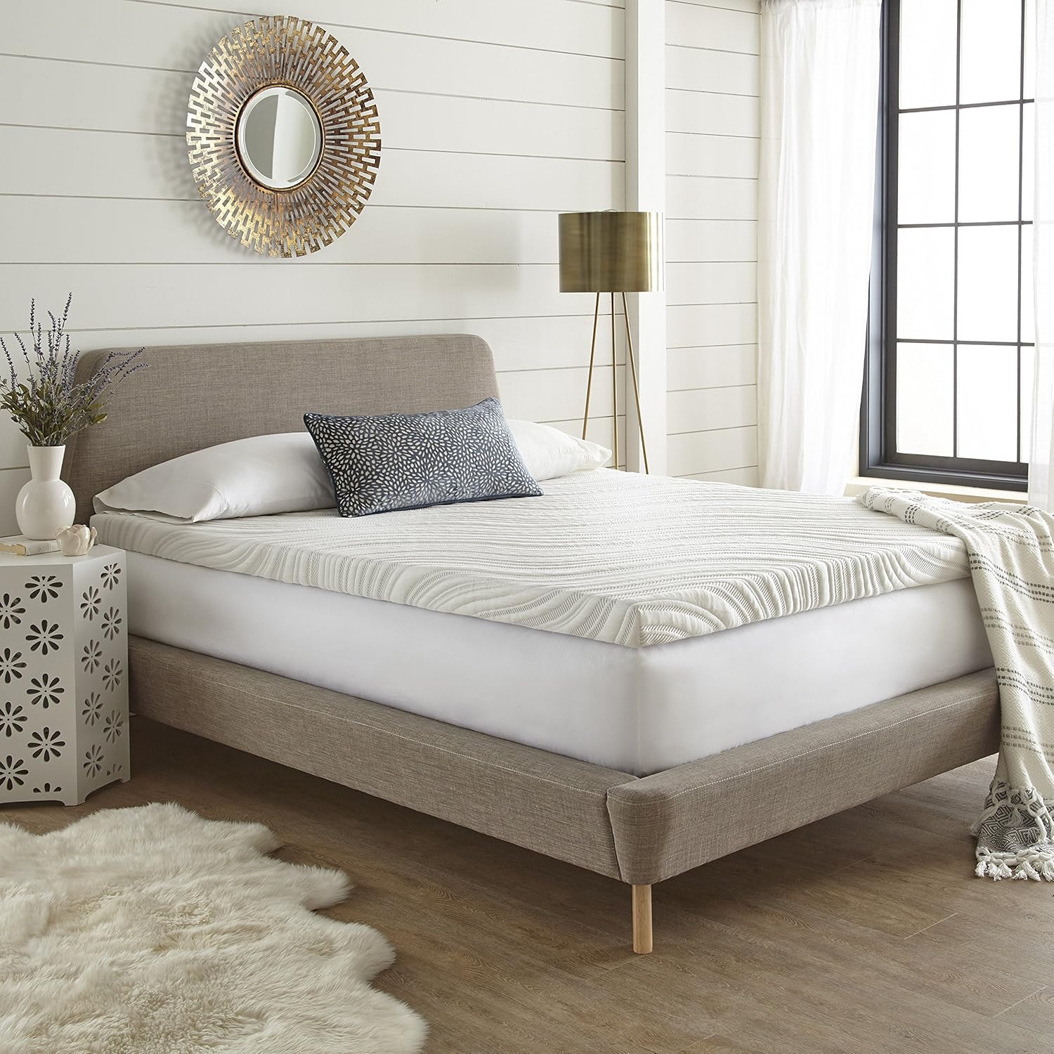 Best gel memory foam mattress topper win cover