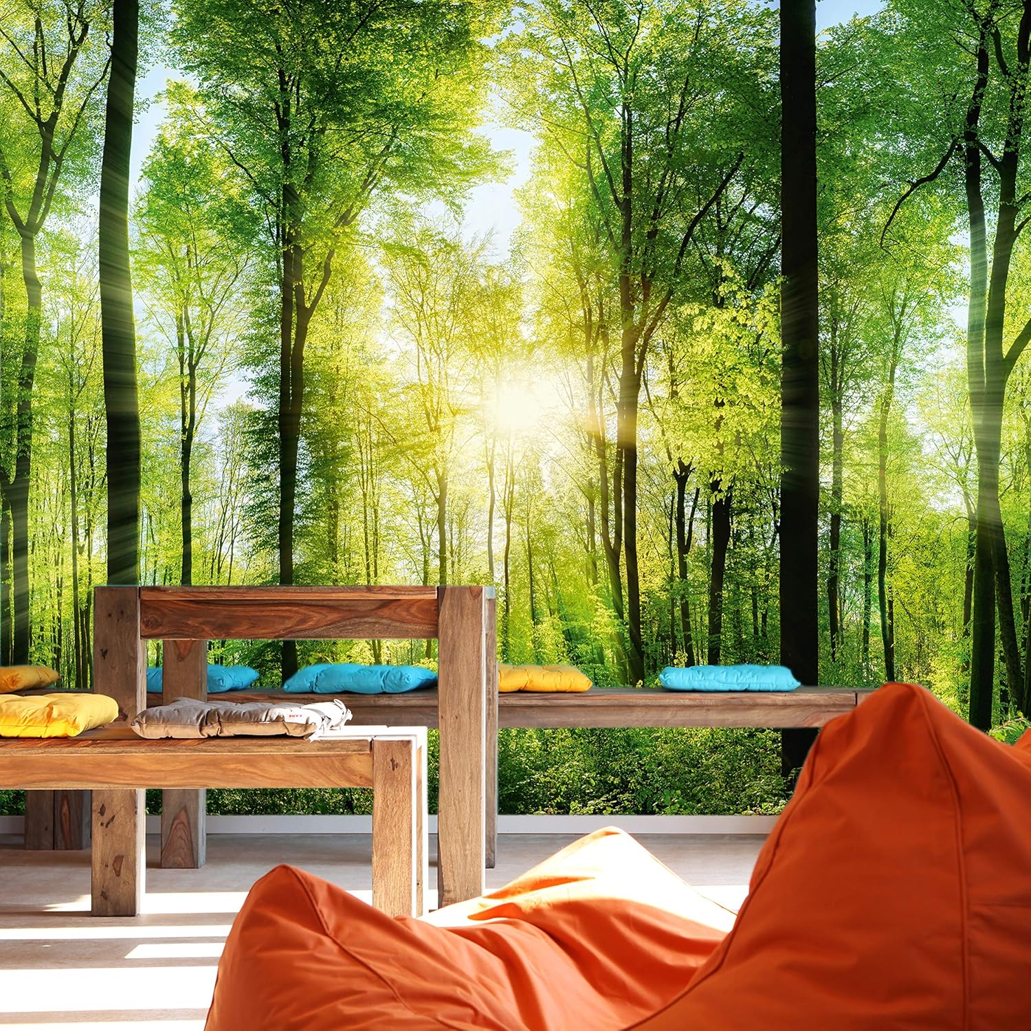 murimage Photo Wallpaper Forest 366 x 254 cm Wall Mural 3D Nature Wood