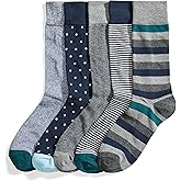 Amazon Essentials mens Comfortable Patterned Dress Socks