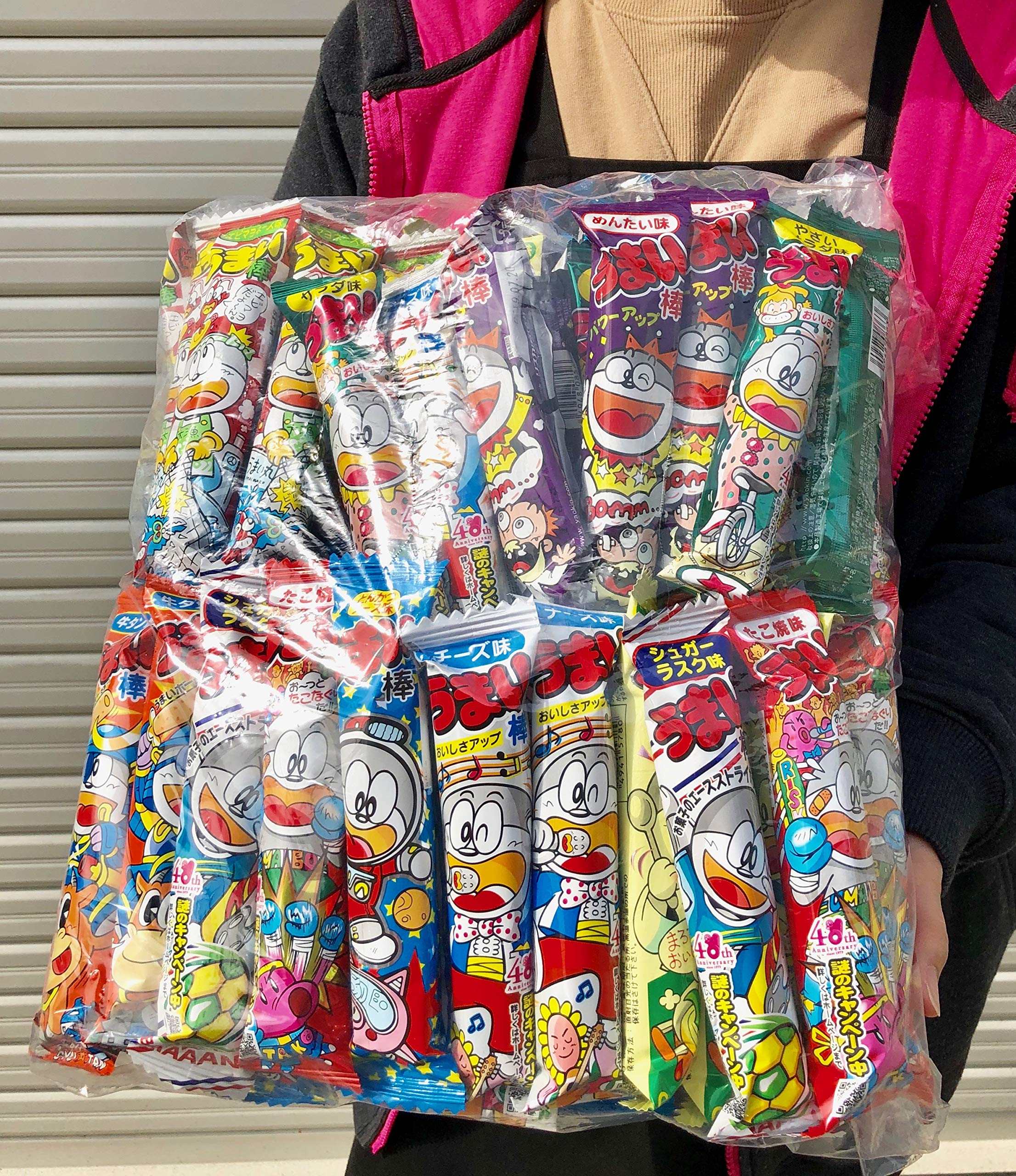 うまい棒　人気詰め合わせ　10種×各10本　100本セット　シュガーラスク味・たこ焼き味・やさいサラダ味・チーズ味・めんたい味・エビマヨネーズ味・コーンポタージュ味・とんかつソース味・牛タン塩味・サラミ味商品画像