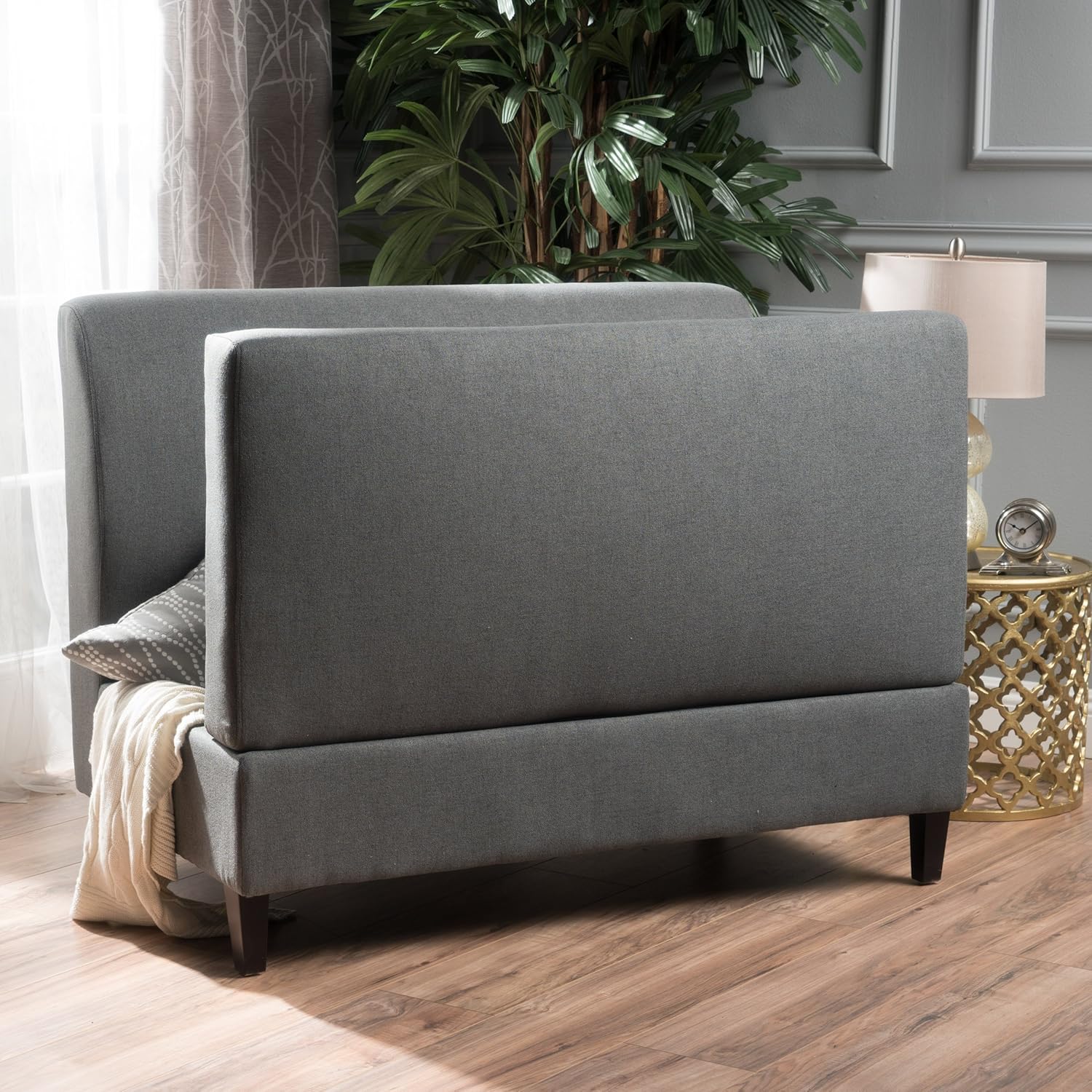 Christopher Knight Home Tovah Fabric Storage Loveseat, Charcoal: Kitchen & Dining
